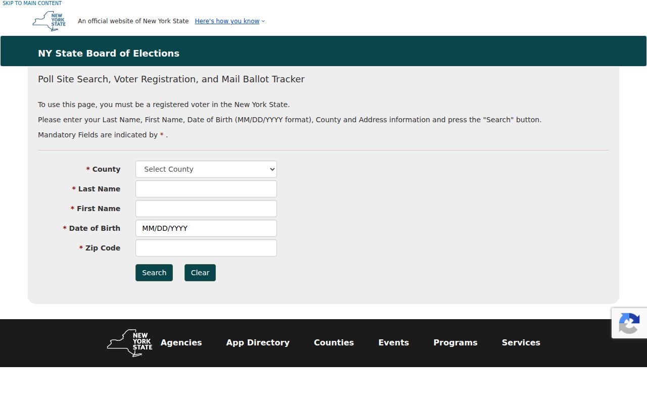 Lysander residents directory New York voter lookup form